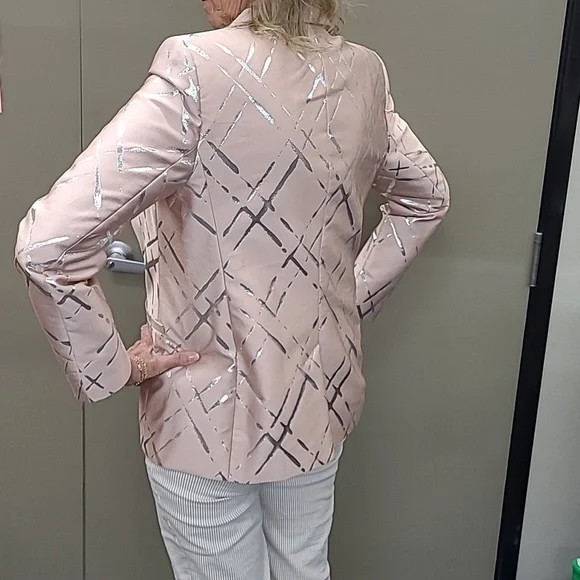 Escada Pink & Silver Jacket Size 10 12 - Picture 2 of 6